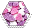 candy hearts hexagonal stamp